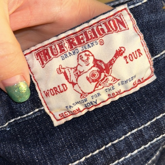 True Religion Dark Blue Flare Jeans - Picture 7 of 13